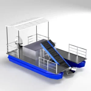 Floating Trash Collector/ Perahu Penyedot sampah dengan conveyor listrik (4,5x3 M)